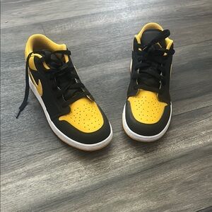 Kids Black and Yellow Sneakers